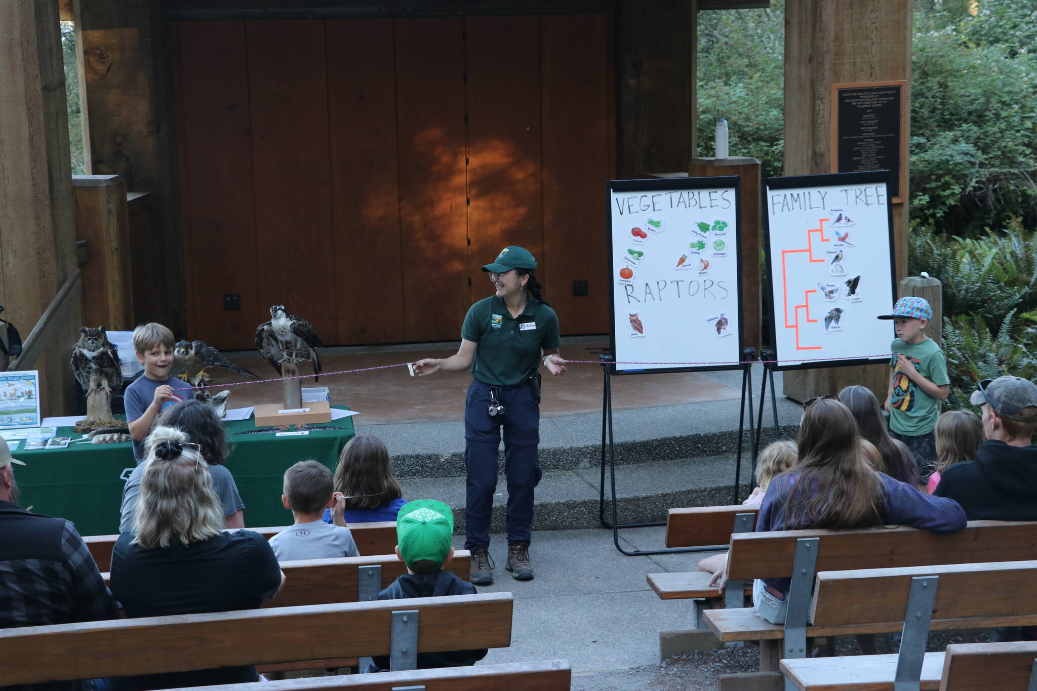 (Photo provided)
Akiko Nakagawa holds a demonstration at Deception Pass State Park.