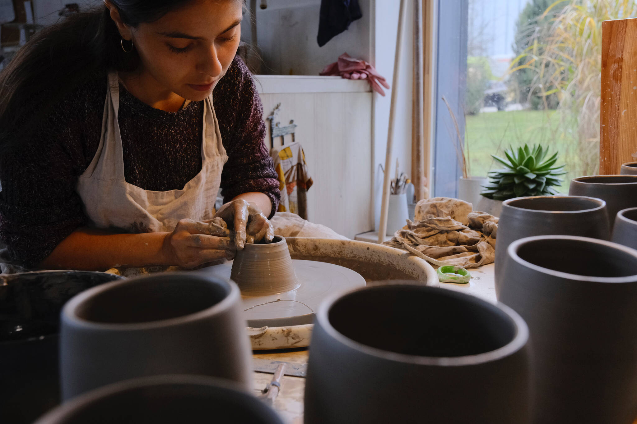 Photo provided
Seated at her throwing wheel, Sasha Polonko feels a sense of spirituality about pottery, an artform long practiced by humankind.