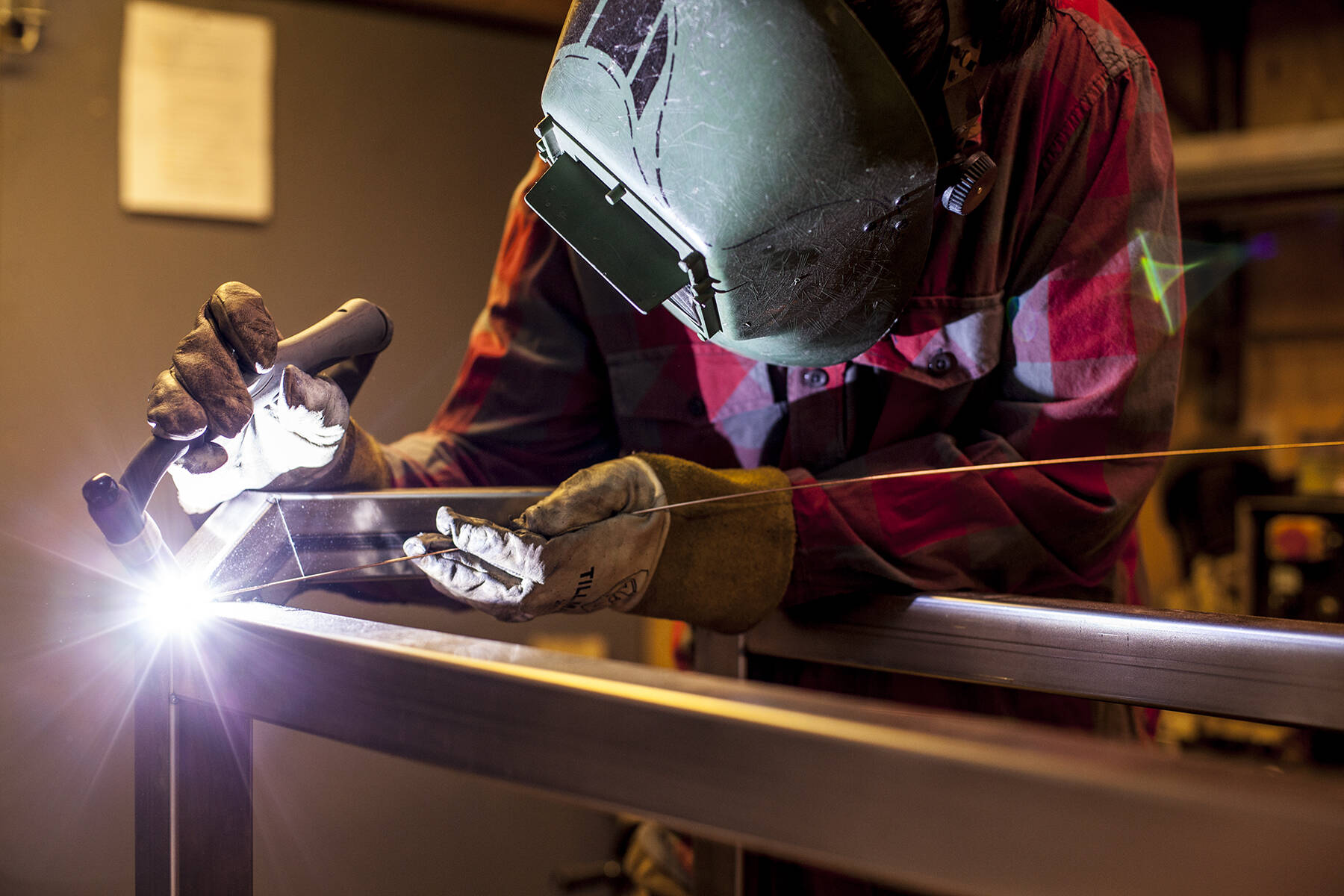 (Photo provided) Sean Carleton makes his furniture using tungsten inert gas welding.