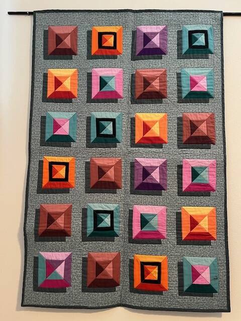 (Photo provided) The Oak Harbor Library is displaying several quilting creations by members of Quilters on the Rock, like the one pictured here.
