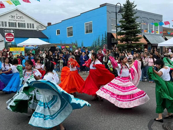 (Photo provided) Dancers wear traditional dresses in a previous Dia de Fiesta event in Oak Harbor.