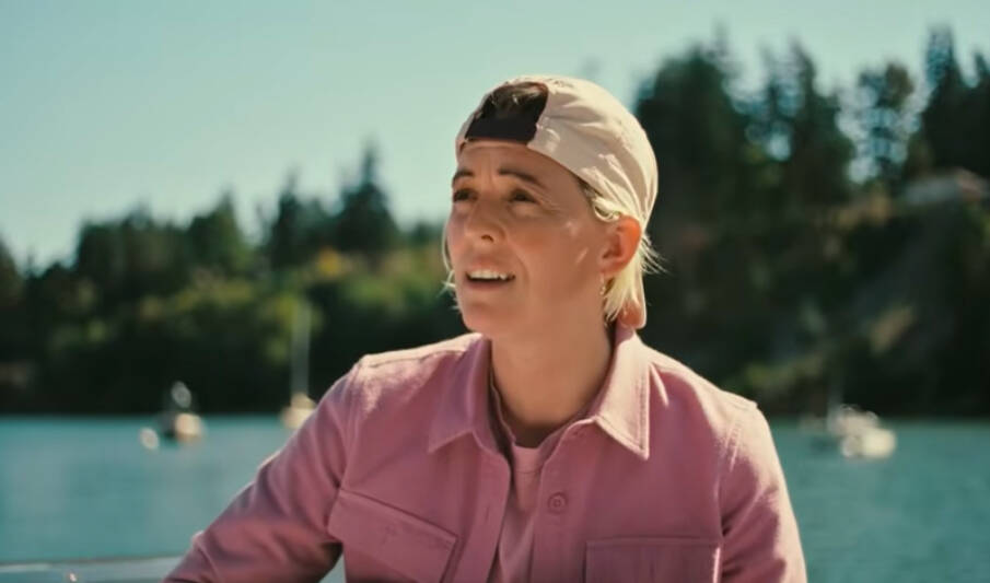 Photo from A War With Time, the acoustic music video on Youtube
Brandi Carlile sings on her boat, Captain Fantastic.