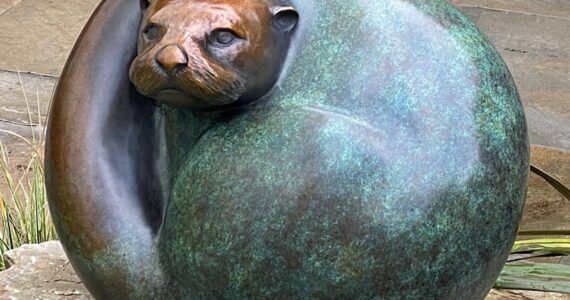 (Photo provided by Rob Schouten Gallery) Georgia Gerber made a bronze otter sculpture.