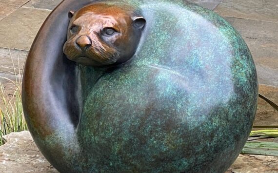 (Photo provided by Rob Schouten Gallery) Georgia Gerber made a bronze otter sculpture.