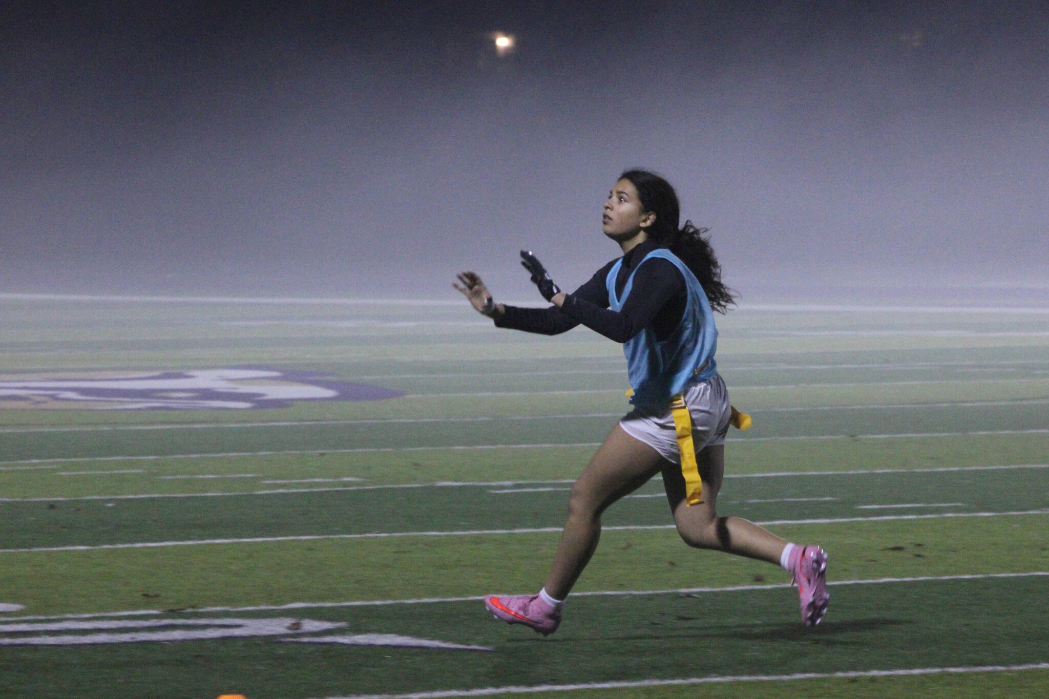 Photo by Allyson Ballard
More than 30 girls showed up to flag football tryouts at Wildcat Memorial Stadium on Nov. 18.