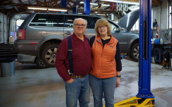 (Photo by David Welton) Matt and Vicky Hassrick, longtime owners of Matt’s Import Haven, are retiring at the end of this month. The Clinton auto repair shop will remain open under new ownership and yes, the name will stay the same.