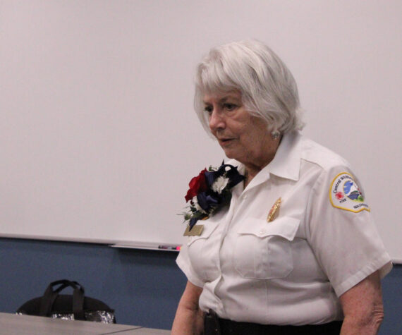 <p>(Photo by Allyson Ballard) Cheryl Engle said she will miss her fellow commissioners, and joked she may still attend meetings anyways. </p>