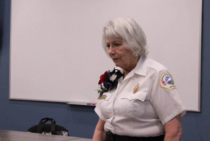 <p>(Photo by Allyson Ballard) Cheryl Engle said she will miss her fellow commissioners, and joked she may still attend meetings anyways. </p>