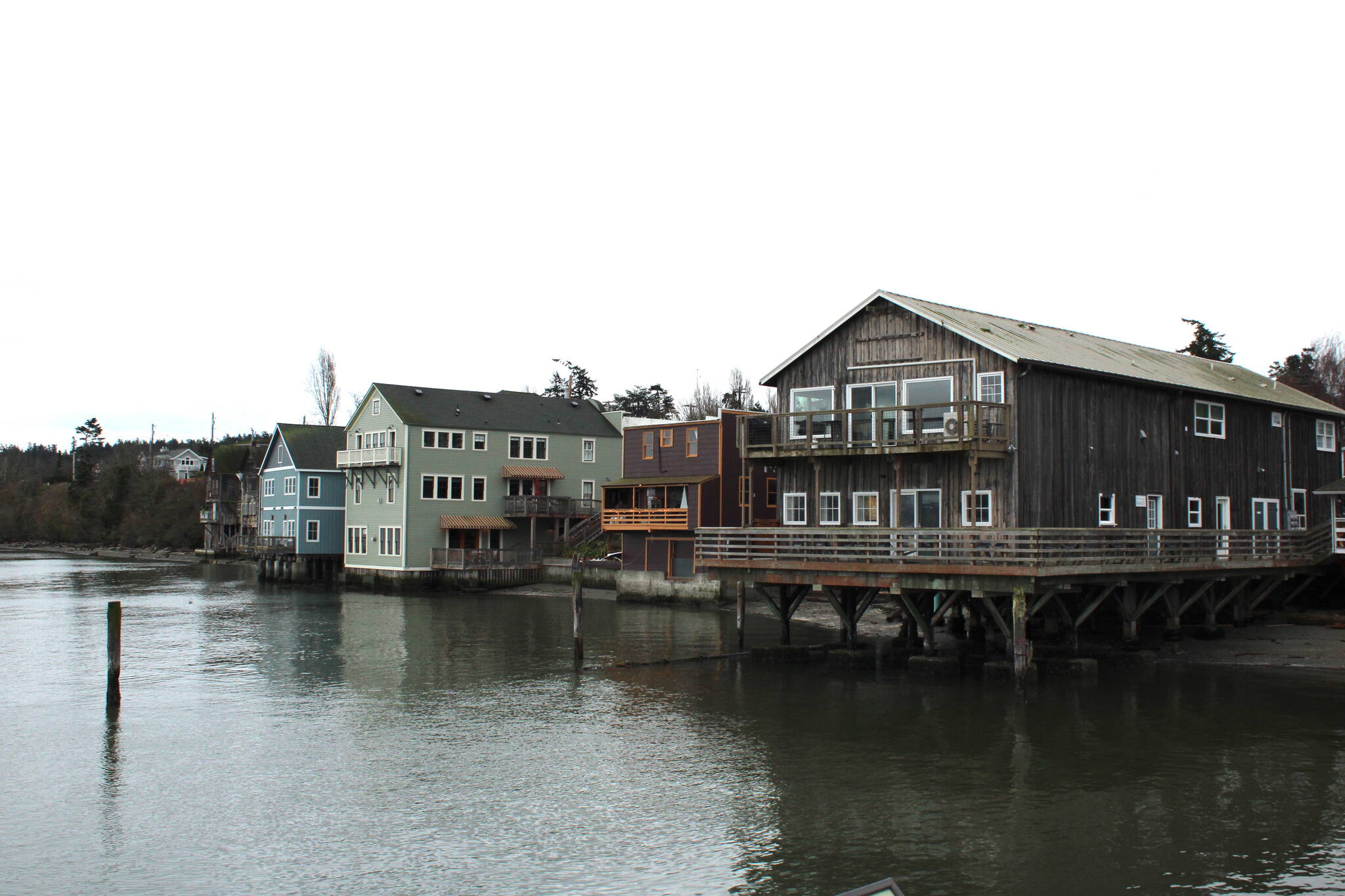 (Photo by Allyson Ballard) Coupevilles over-water buildings are vulnerable to flooding caused by rising sea levels.