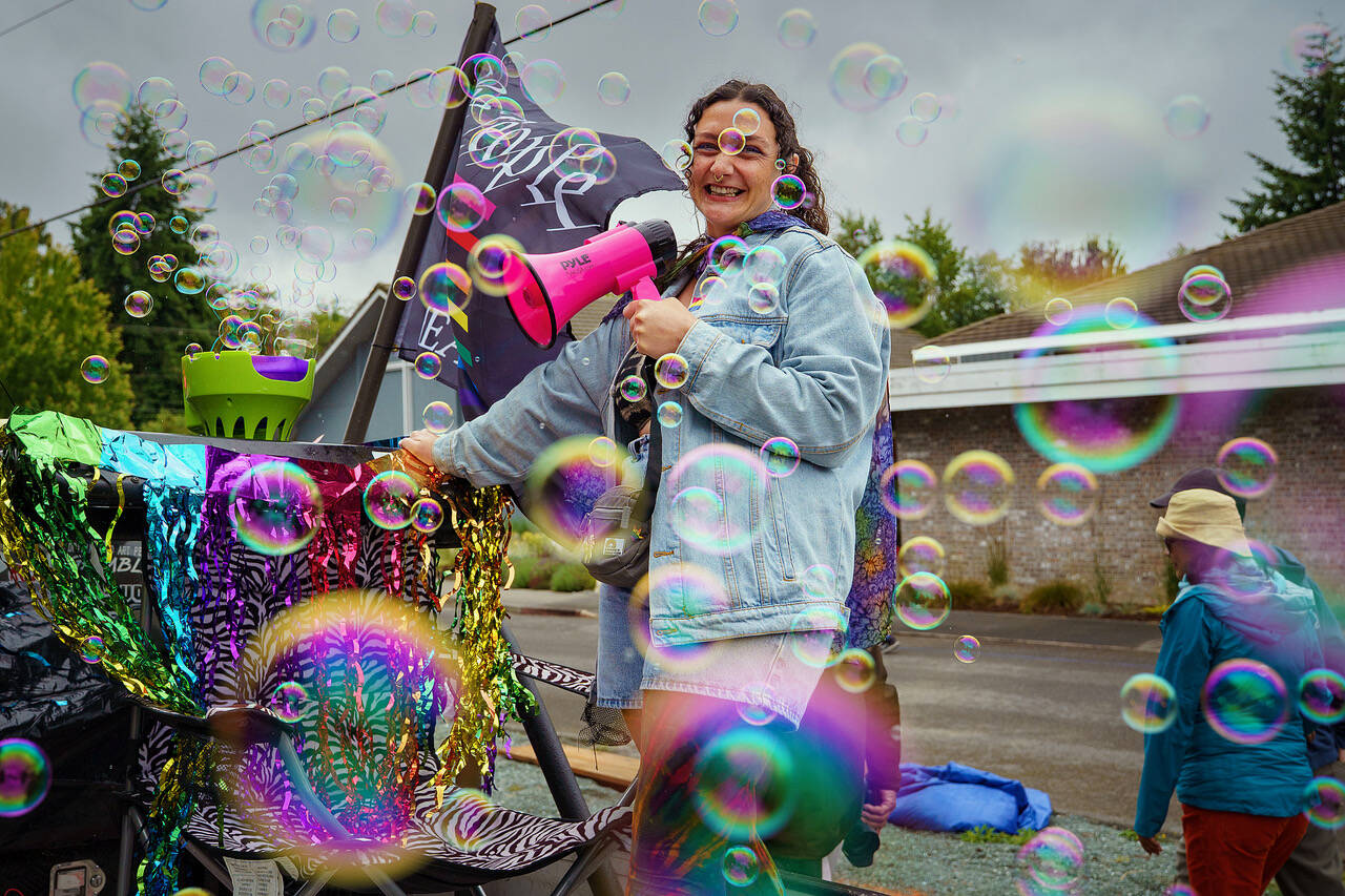 (Photo by David Welton) Over 600 people turned out for the Langley Pride Parade in June, a joyous and colorful celebration.