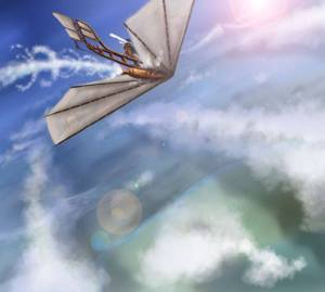 Jacob Bloom’s “Sky Flier” is a 16x20-inch print on canvas