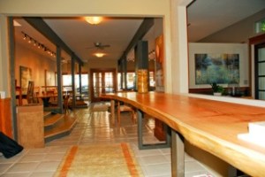 The inside of the Islandesign Interiors shop in downtown Langley is warm and inviting with its predominance of hand-turned sustainable wood pieces made by Whidbey Island craftsmen. The in-house designers