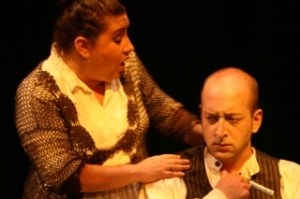 Jason Dittmer as Sweeney Todd and Suzanne Kelman as Mrs. Lovett