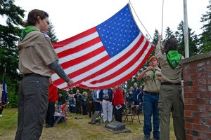 South Whidbey Boy Scout Troop 57 members Liam Henny