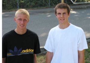 Falcon tennis players Harrison Price and Zach Comfort are doubling up on the courts this season.