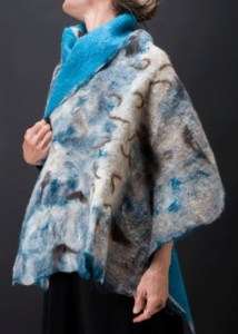 This 'Felt Pelt' designed and handmade by artist Zia Gipson is one of the many pieces of art on display today and tomorrow on the Whidbey Open Studio Tour.