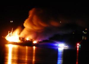 The Deep Sea crabbing vessel caught fire in May 2012 after being left in Penn Cove for almost six months.