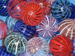 Katrina Hude's glassblown ornaments are just some of the colorful artistic surprises to be found at the Friends of Freeland Arts and Crafts Benefit Sale.