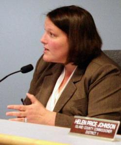 Island County Commissioner Jill Johnson speaks about a proposal for a six-month moratorium on retail marijuana stores on Whidbey and Camano Islands.