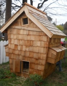 The crooked coop is part of this year’s Whidbey  Coop Tour.