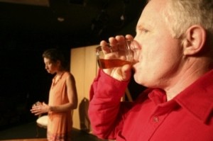 Marta Mulholland and Jim Scullin play the Popeye and Olive Oyl-inspired characters in “Olive and Jack” opening at Whidbey Children’s Theater  Friday