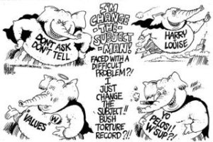 Today's cartoon is by Mike Lane of Cagle Cartoons.