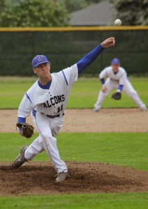 Falcon junior Charlie Patterson pitches against Cedar Park Christian in the tri-district championship May 17.