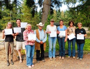 The winners of the chili contest are pictured