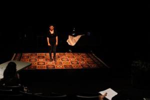 Daniela Rose gets ready to perform a monologue for a group of directors at the Whidbey Island Center for the Arts season auditions in Langley.