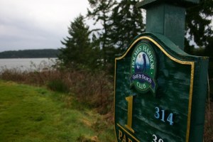 The first tee at the Holmes Harbor Golf Course could soon see regular use or at least regular mowing. The Holmes Harbor Sewer District will buy the course from owners Kevin Hanchett and Mike Cooper for $200