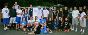 Students turned out in droves to play pickup basketball in honor of recently deceased basketball coach Henry Pope. Players from the boys basketball program at South Whidbey High School