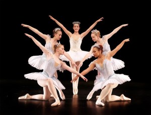 Dancers pose during a dress rehearsal for Whidbey Island Dance Theatre’s “The Nutcracker