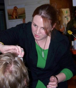 Volunteers like Amy Kelso of Clinton