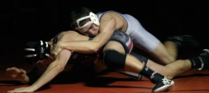 First-year Falcon wrestler Beck Davis