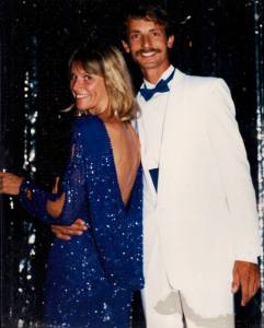 Lynn and Blake Willeford celebrate at the 50th anniversary party for their Clyde Theatre in Langley 25 years ago.