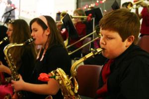 Sean Drake jams on his sax