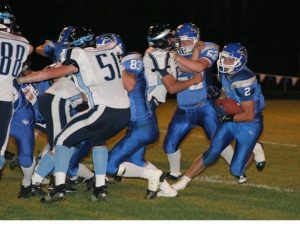 Falcon Austin Bennett makes a cut to the outside while on his way to a season-high 113 rushing yards.