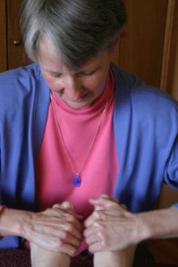 Reflexologist Shirley Jantz works in her home studio in downtown Langley.
