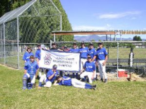 The South Whidbey Little League 13/14 All Stars. Top