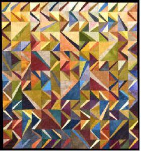 This quilt entitled “Coast to Coast” has won local artist Janet Steadman a place in the finals of the Pacific Northwest Quiltfest.