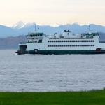 Justin Burnett/The Record                                The ferry Kennewick makes its way to Clinton. The boat was a replacement vessel after the Kittitas was taken to fill a service gap in Seattle.
