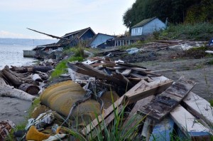 A handful of summer cabins in Clinton are still without power after bluff slides knocked out infrastructure this past December. Residents and the electric company have yet to agree on a solution.