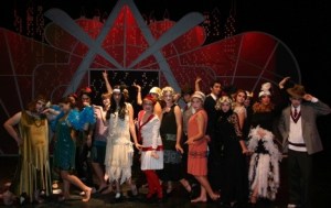 Local young actors at strike a pose at a recent rehearsal for the upcoming production of “Thoroughly Modern Millie” opening Friday