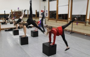 Dancers of the Island Dance Performing Team practice a number during a recent class. The team will be performing in Other Moves