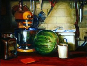 'Keeping Watch' by Anne Belov is currently at the Rob Schouten Gallery in Greenbank.