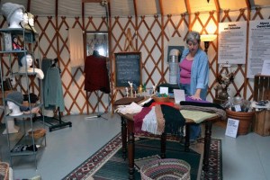 In addition to the yarn and roving produced by her animals