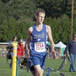 Evan Thompson / The Record                                 South Whidbey sophomore Callahan Yale was the lone boys runner to qualify for the state championships at Saturday&rsquo;s district meet at South Whidbey High School.