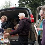 Kyle Jensen / The Record Volunteers from Trinity Lutheran Church and St Hubert Catholic Church fill a van with gifts for patients at Western State Hospital.