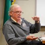 Justin Burnett / The Record Chief Rusty Palmer discusses the proposed budget at the monthly commissioners meeting on Oct. 13.