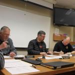 Kyle Jensen / The Record South Whidbey Fire/EMS commissioners sign off to approve the 2017 budget.